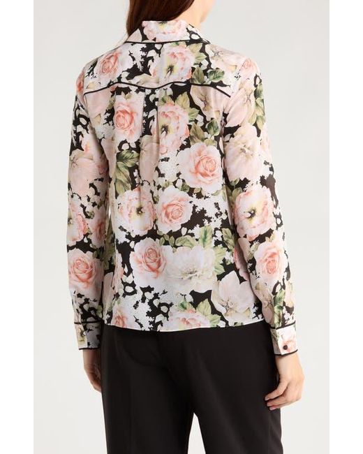 Alice + Olivia Multicolor Willa Silk Button-Up Shirt