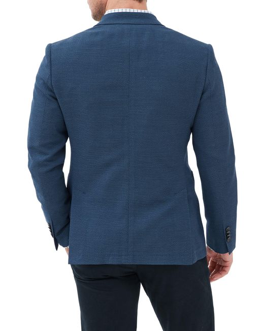 Rodd & Gunn Blue Ellesmere Solid Stretch Wool Blazer for men