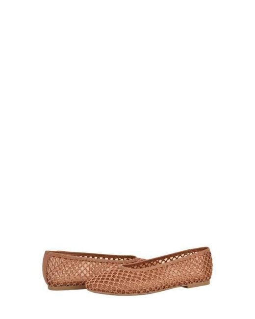 Calvin Klein Brown Delicate Mesh Ballet Flat