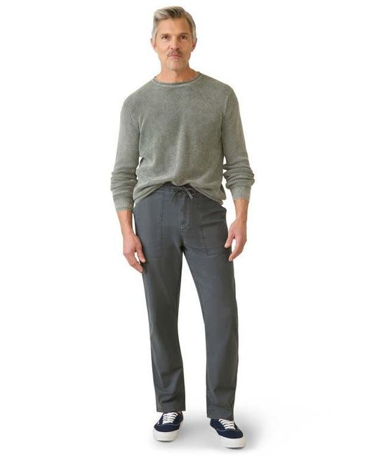 Faherty Brand Gray Dune Drawstring Utility Pants for men