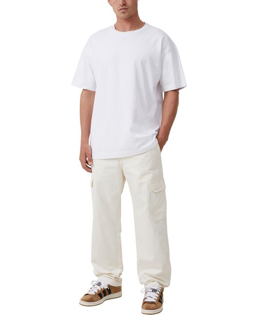 Cotton On White Tactical Cargo Pants for men