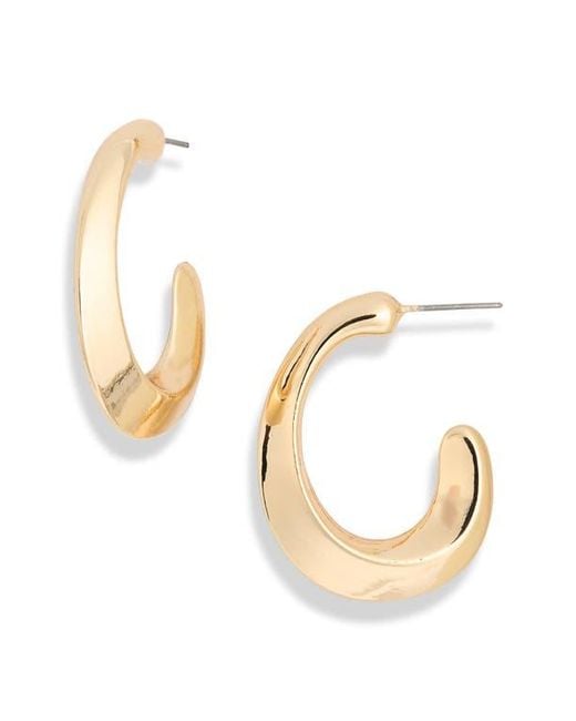 Leith Metallic Statement Hoop Earrings