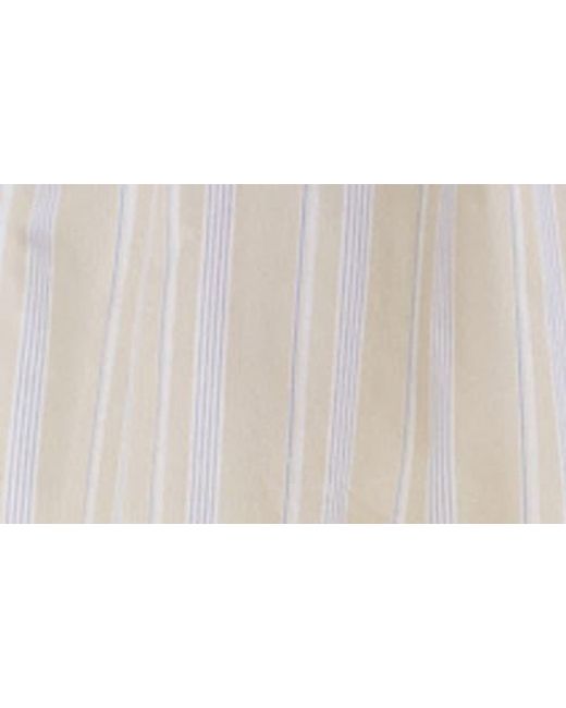 Wishlist Gray Stripe Twofer Mixed Media Cotton Babydoll Dress