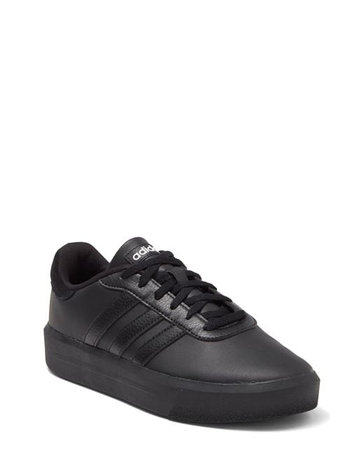 adidas Court Platform Sneaker In Black/black/white At Nordstrom Rack Lyst adidas Court Platform Sneaker In Black/black/white At Nordstrom Rack Lyst