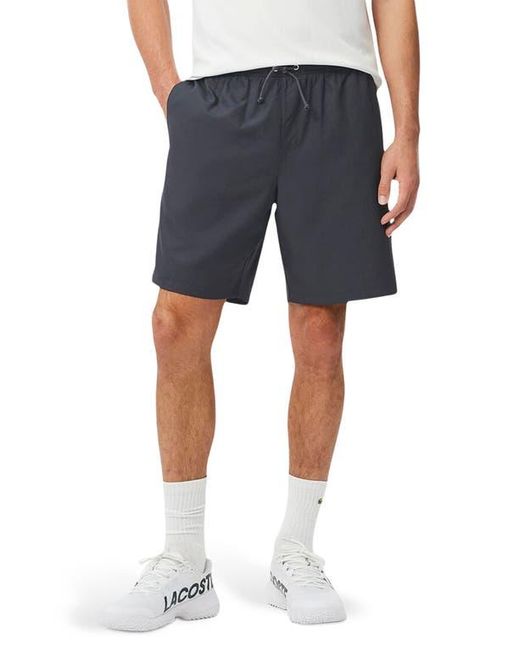 Lacoste Blue 'Sport Diamante' Drawstring Athletic Shorts for men