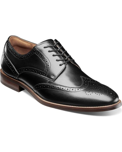 Florsheim Black Ruvo Wingtip Derby for men