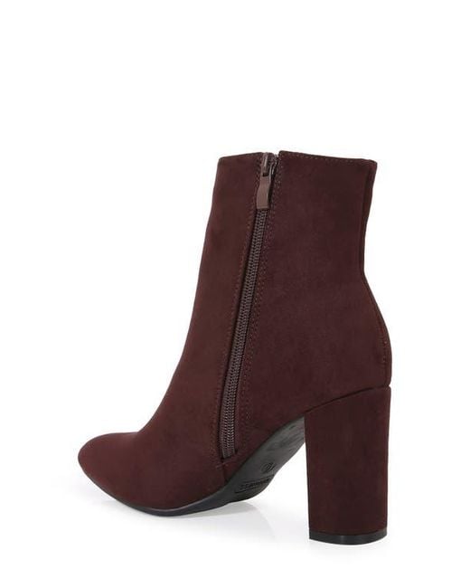 BERNESS Purple Sara Block Heel Bootie