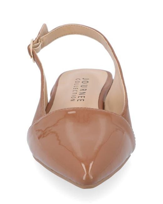 Journee Collection Brown Bertie Slingback Flat
