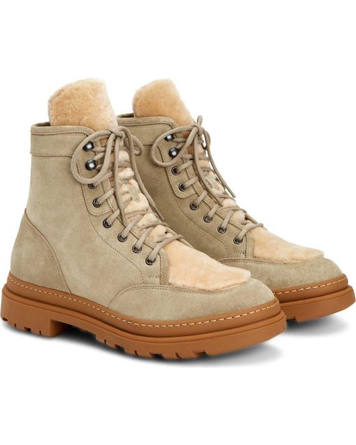 Aquatalia Tristian Lace-Up Boot With Genuine Shearling Trim  display picture 2