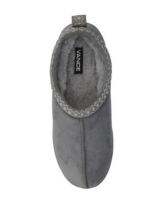 Vance Co. Gray Lance Leather Slipper for men