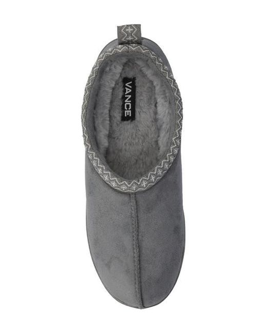 Vance Co. Gray Lance Leather Slipper for men
