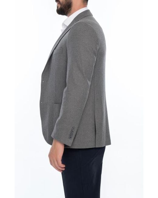 VELLAPAIS Gray Solid Sport Coat for men