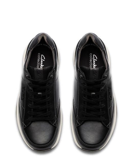 Clarks Black Townview Lace Trainers for men