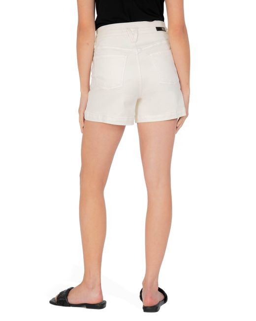Kut From The Kloth White Jane Double Button Shorts