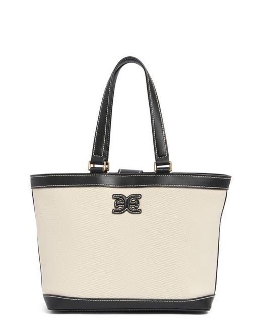 Sam Edelman Natural Fitz Canvas Shopper Tote Bag