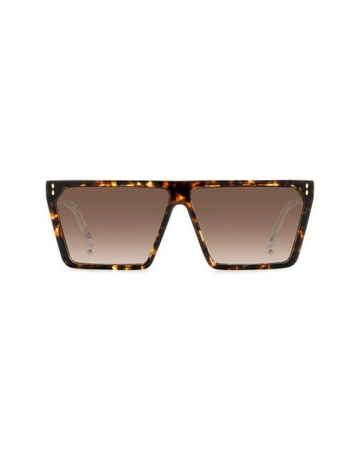 Isabel Marant Brown 64Mm Oversize Rectangular Sunglasses