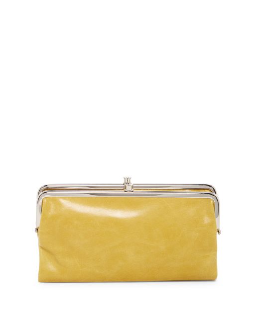 Hobo Yellow Lauren Leather Clutch Wallet
