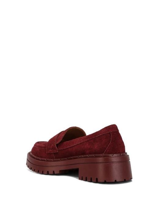 Rag & Co Red Honora Lug Sole Loafer