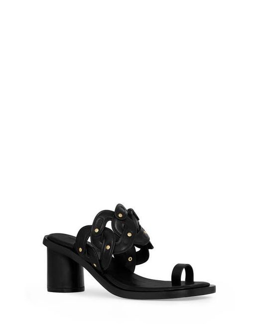 Rebecca Minkoff Black Studded Toe Loop Sandal