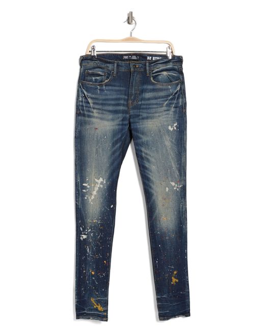 PRPS Blue Volcanic Splatter Skinny Jeans for men
