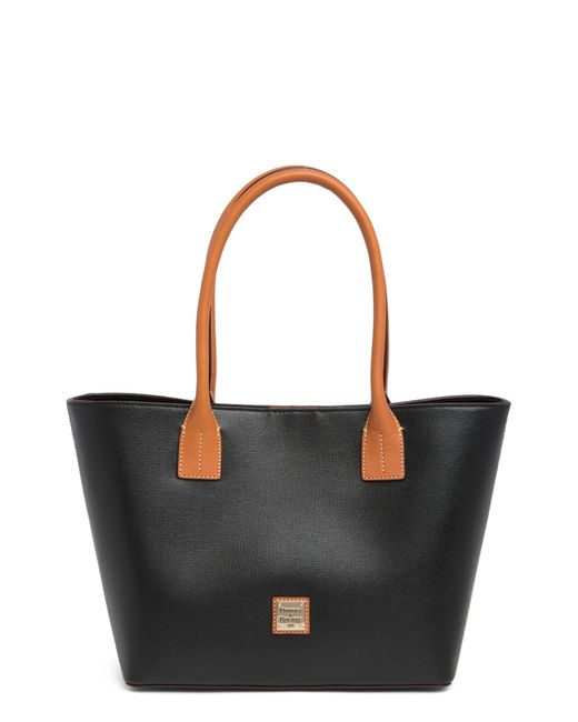 Dooney & Bourke Black Small Russel Two-tone Tote Bag