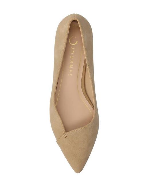 Journee Collection Brown Carmin Pointed Toe Flat
