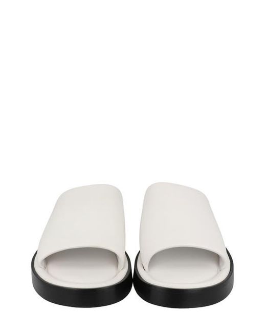 Ferragamo White Slide Sandal for men
