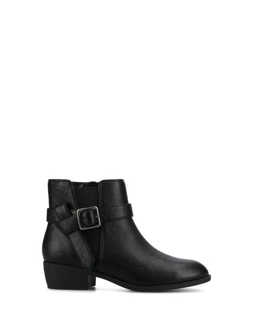 Journee Collection Black Devina Buckle Boot
