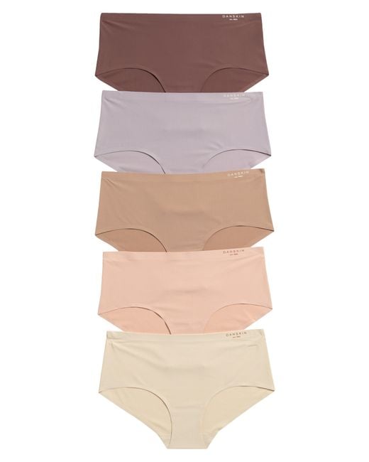 Danskin Multicolor Pack Of 5 Bonded Hipster Panties