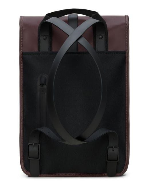 Rains Brown Mini Waterproof Backpack for men