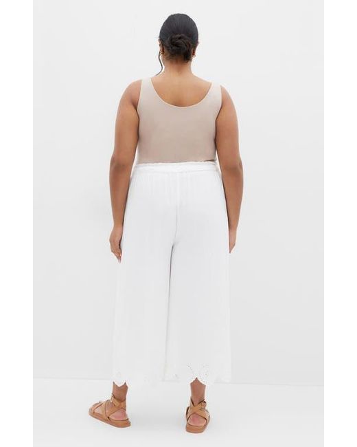 City Chic White Alaia Drawstring Pants