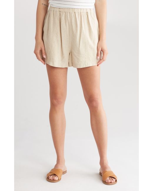 Madewell Natural Relaxed Linen Shorts