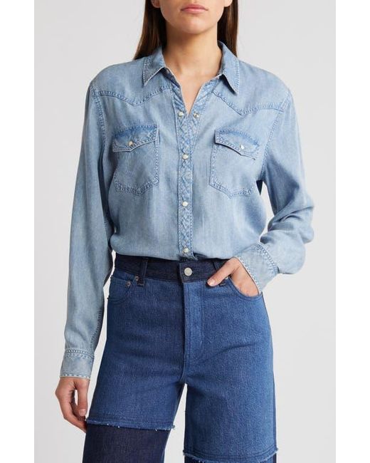 Rails Blue Remi Chambray Snap Front Western Shirt