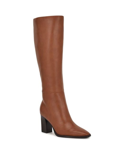 Nine West Brown Zeran Knee High Boot