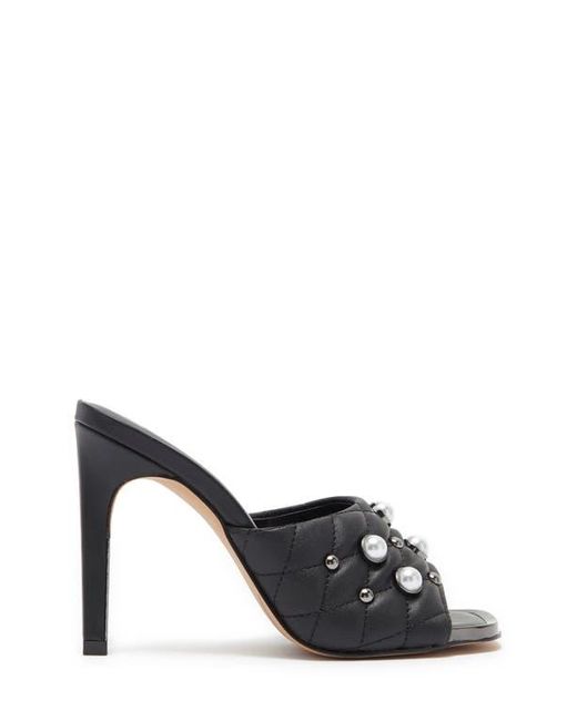 Karl Lagerfeld Black Amina Studded Heeled Mule