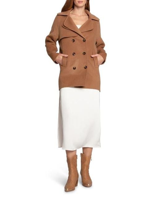 Belle & Bloom White Wanna Be Loved Wool Blend Coat