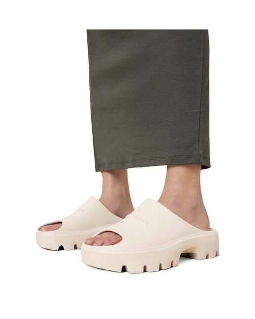AllSaints White Eclipse Platform Slide Sandal