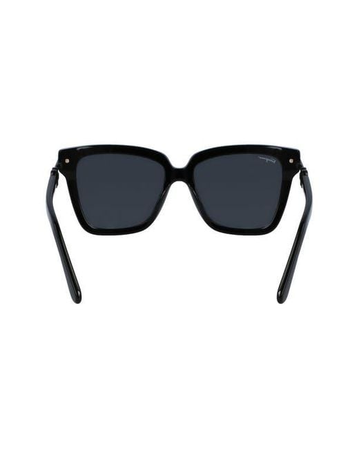 Ferragamo Black 57Mm Square Sunglasses