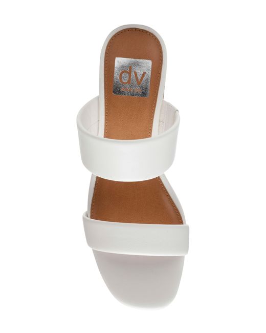 DV by Dolce Vita White Shyla Block Heel Sandal