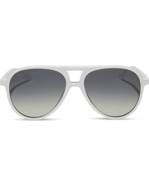 DIFF Gray Tosca Ii 56Mm Aviator Sunglasses