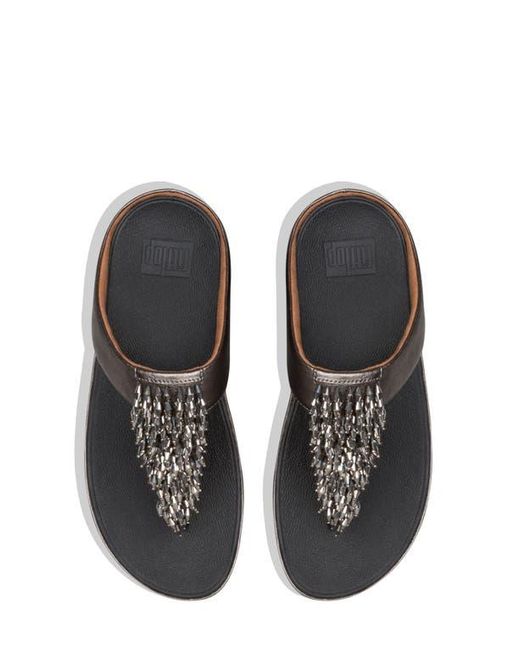 Fitflop Multicolor Rumba Beaded Fringe Wedge Sandal
