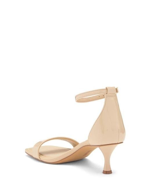 Vince Camuto Metallic Vinkely Square Toe Kitten Heel Sandal