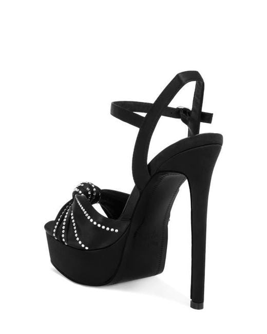 Rag & Co Black Margala Platform Sandal