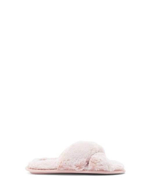 Rachel Roy Pink Cody Faux Fur Slipper