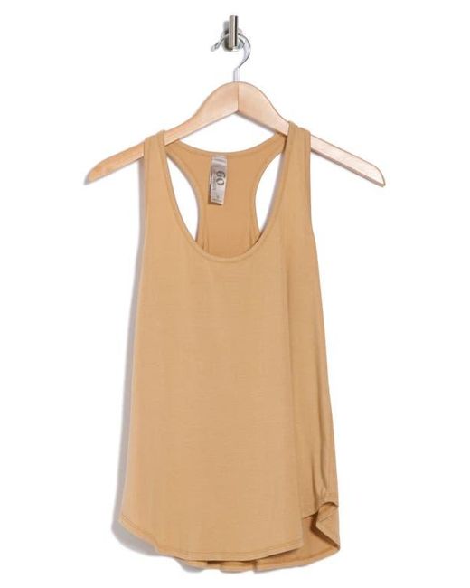 Go Couture Natural Rounded Racerback Tank