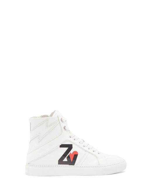 Zadig & Voltaire White Zv1747 High Flash Sneaker