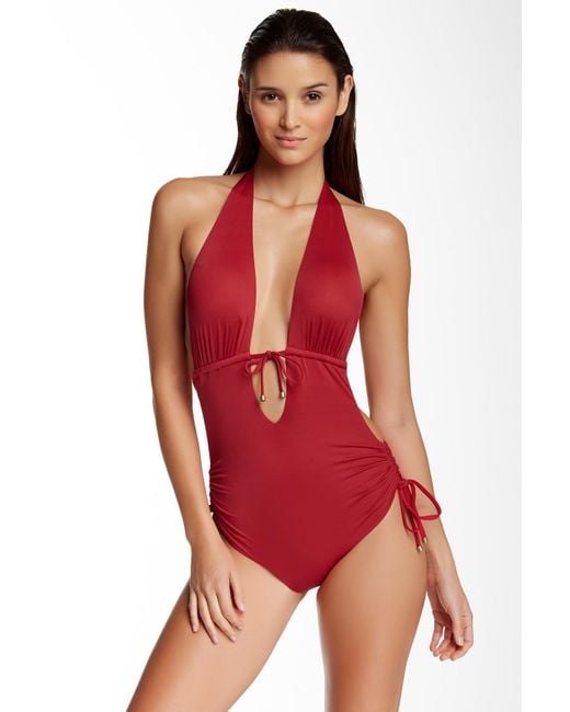 Vitamin A Red Brena Maillot One-piece