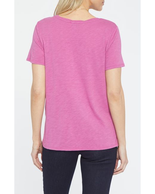 NYDJ Pink Twist V-neck T-shirt