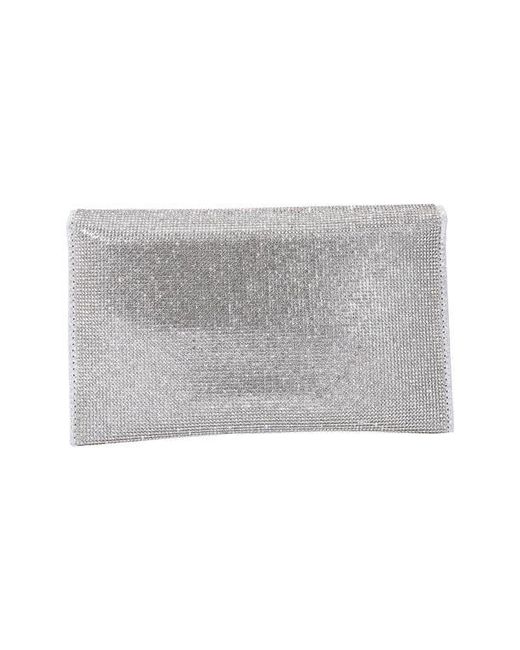 BERNESS Gray Rhinestone Envelope Clutch