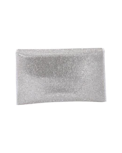 BERNESS Gray Rhinestone Envelope Clutch